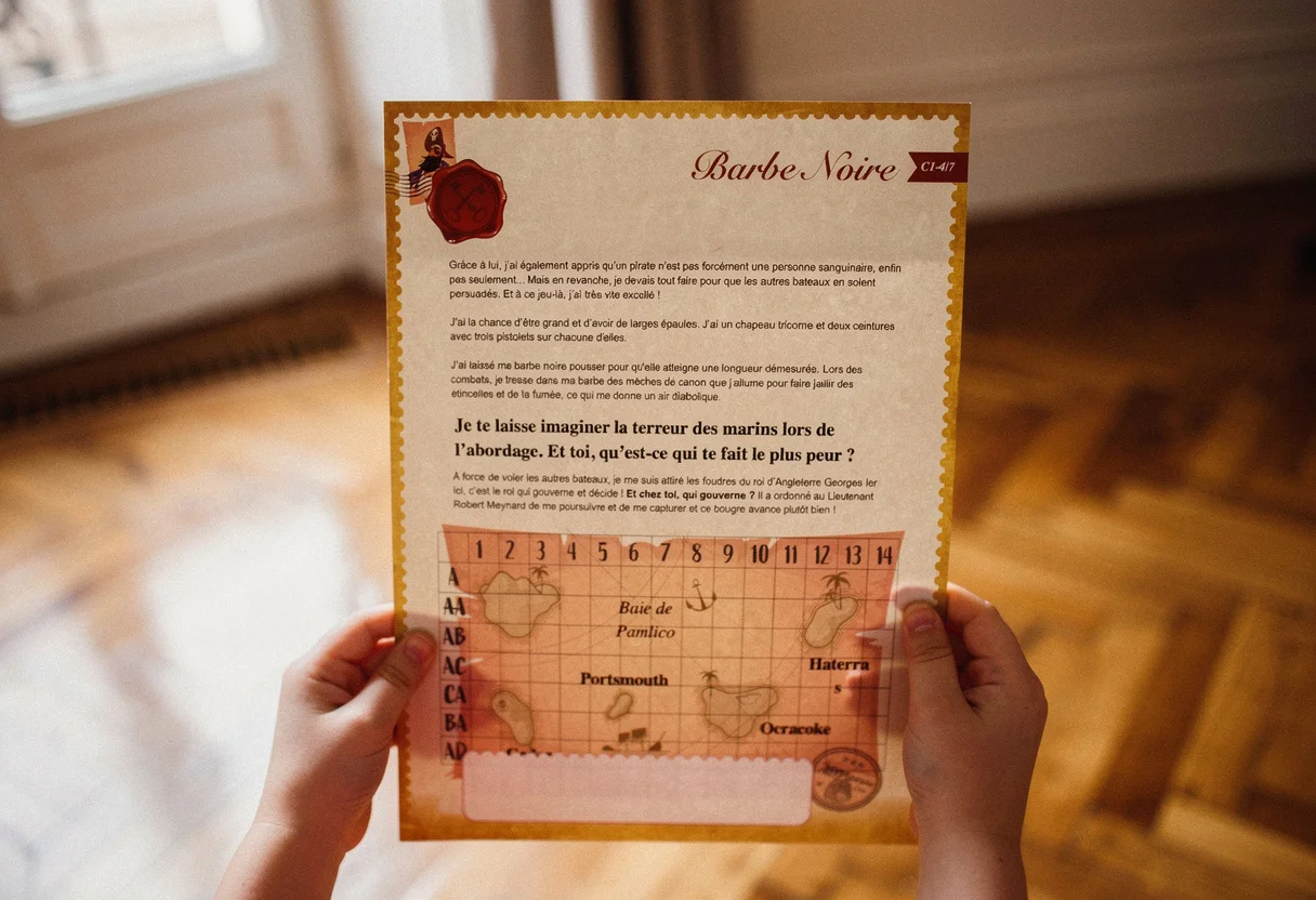 Enfant tenant la lettre