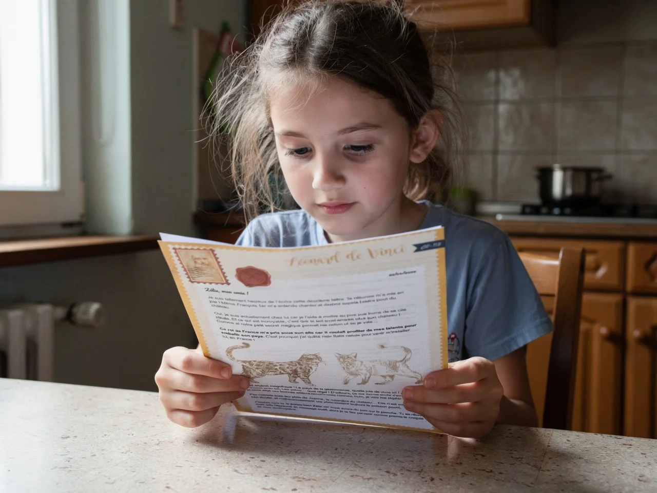 Enfant concentrée sur une énigme Mysteria